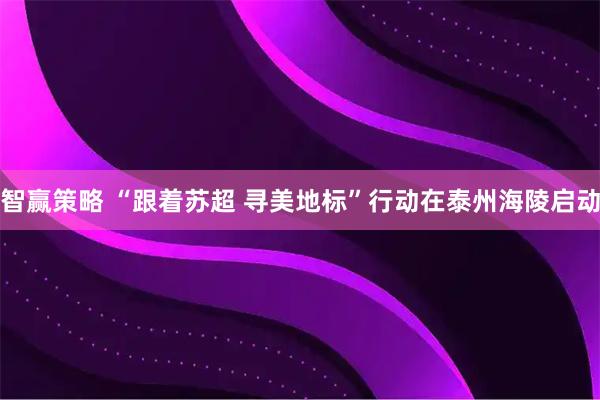 智赢策略 “跟着苏超 寻美地标”行动在泰州海陵启动