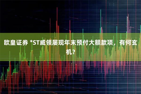 欧皇证券 *ST威领屡现年末预付大额款项，有何玄机？
