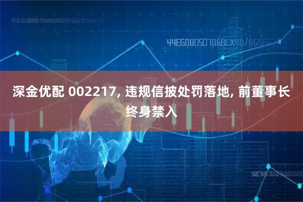 深金优配 002217, 违规信披处罚落地, 前董事长终身禁入